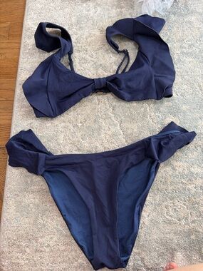 Agua Bendita Navy Blue Bikini Set